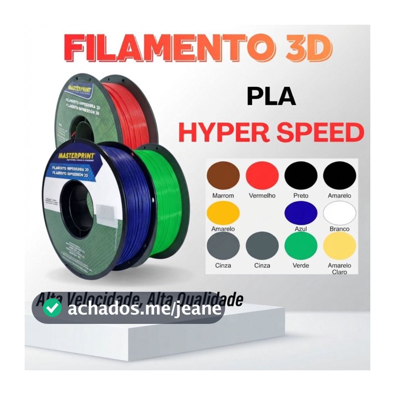 Filamento ORIGINAL MASTERPRINT Premium PLA para Impressão 3D Várias Cores