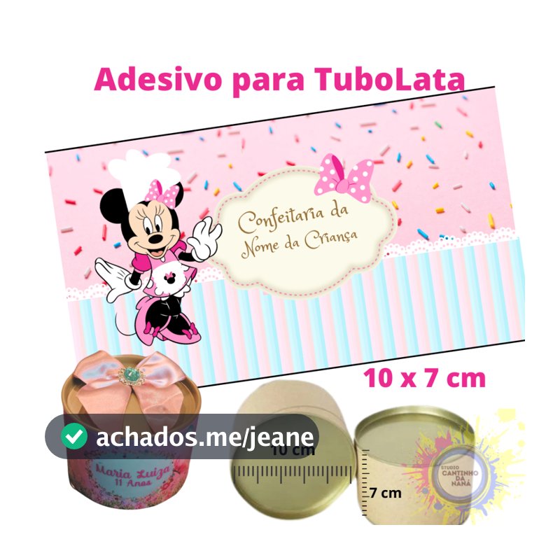 Adesivos Rótulo personalizados p/TUBOLATA TUBO LATA 7 X 10
