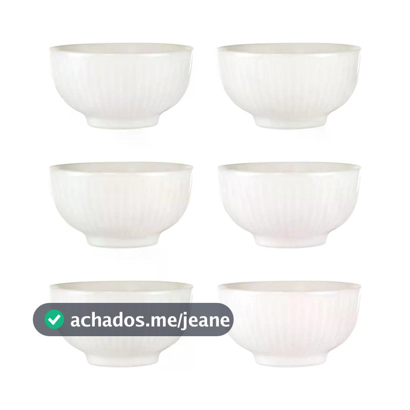 Jogo de 6 Tigelas 750 ml e 15 cm Oxford Friss White