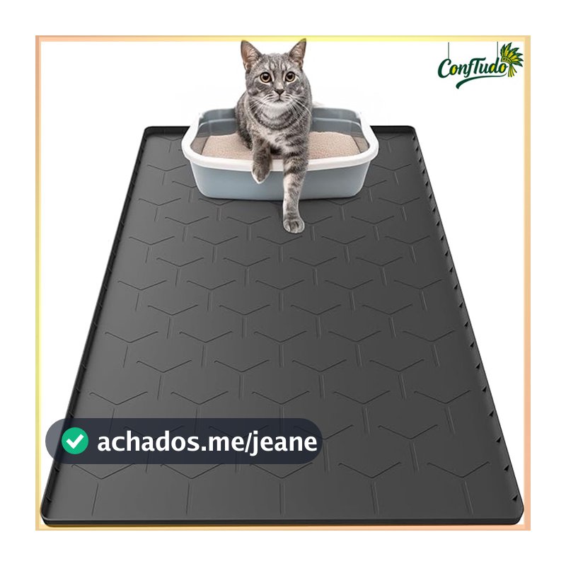 8757cm Tapete de Silicone para Pets - Impermeável, compatível com areia para gatos, fácil de limpar resistente umidade