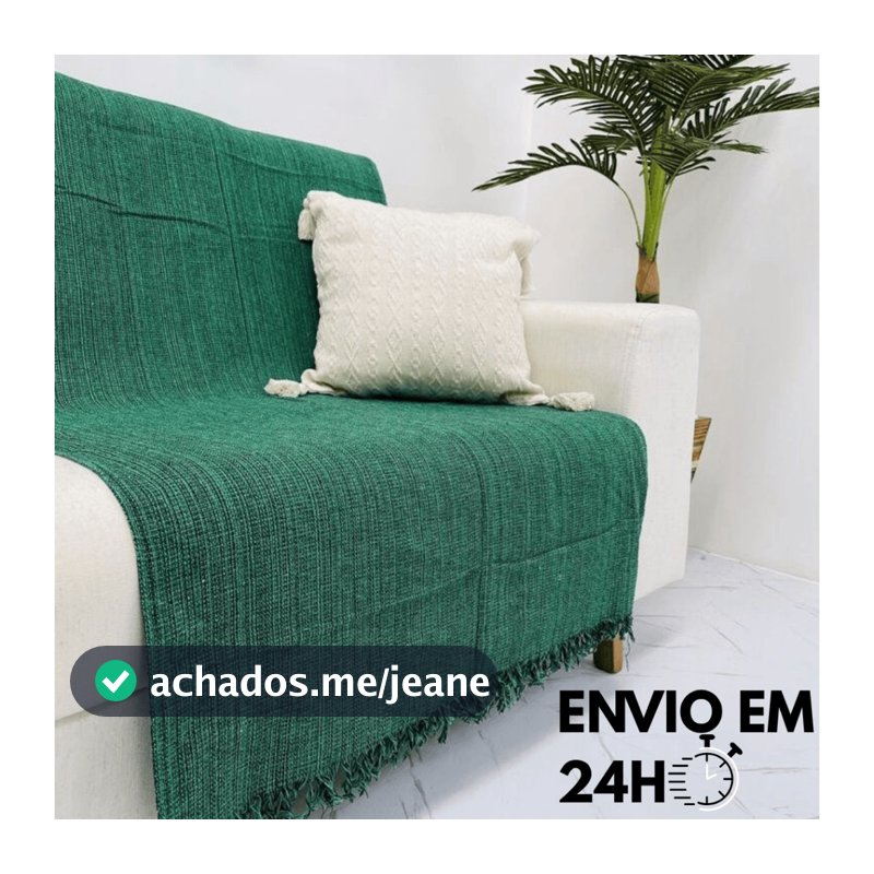 Manta Para Sofá ou Cama Luxo Gigante 210x120 Tipo Capa de Sofá Protetora 100% Algodão Decorativa