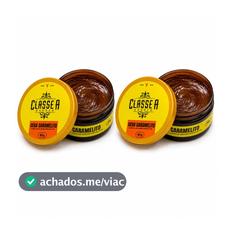 KIT COM 2 PASTA CARAMELITO MODELADORA 80G CLASSE  A UNISEX