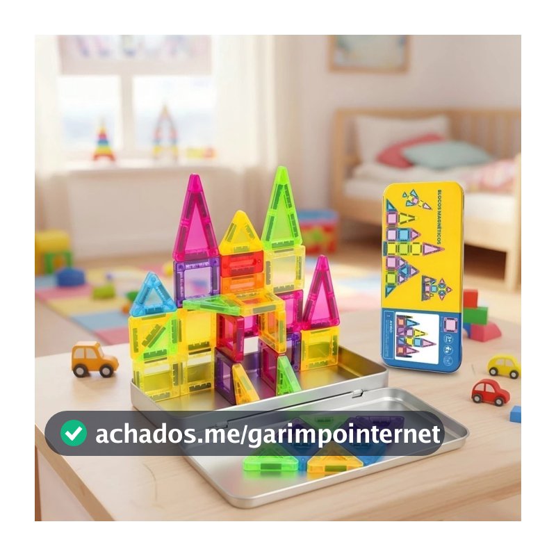 Brinquedo Blocos Magnéticos Peças Infantil Educativo 3D Montagem Criativa Mini Brinquedo de Construção