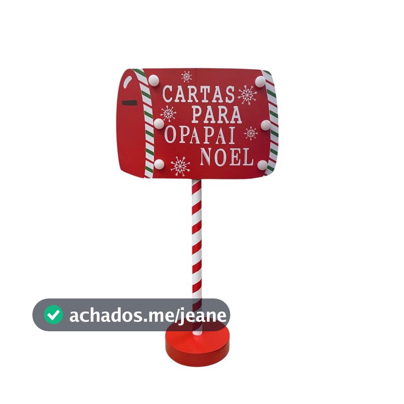 PLACA LETREIRO NATAL C/LED PILHA DECORAÇÃO VERMELHO 40CM