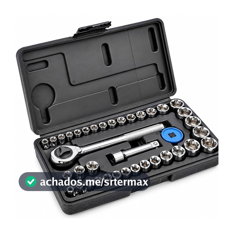 Jogo de Soquetes Sextavados 40 Peças 1/4" e 3/8" Titanium