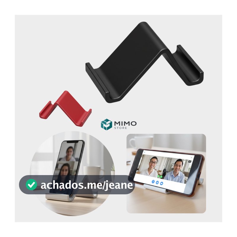 Suporte de Celular para Mesa Vertical e Horizontal – Minimalista, Estável, 3 Cores
