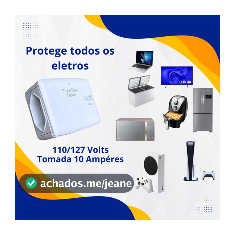 Protetor Contra Raios Surtos Picos Eletrodomesticos - Tv, Notebook, Airfryer, Micro-ondas
