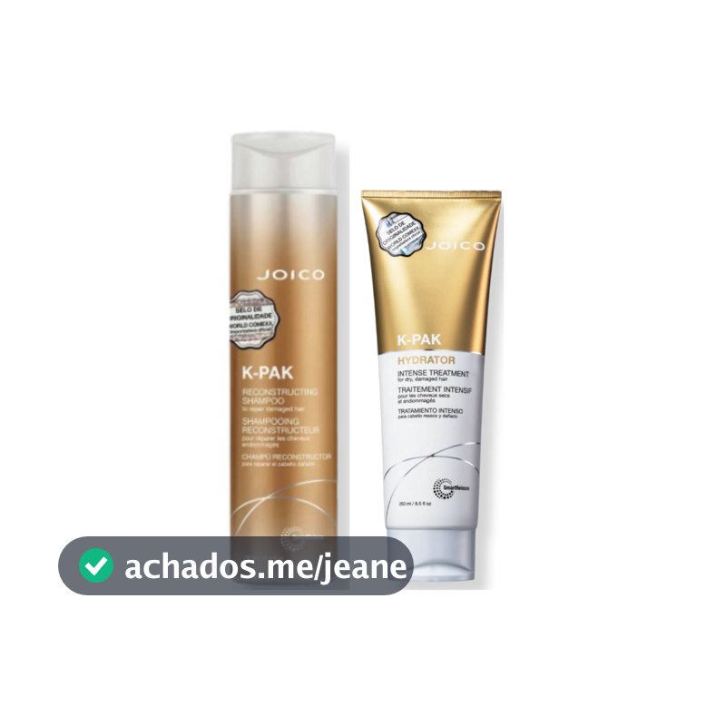 Kit Joico K-PAK Hidratação e Reconstrução - Shampoo 300ml e Máscara 250ml