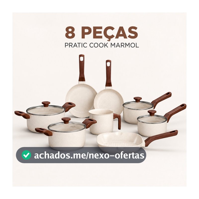 Conjunto de Panelas Antiaderente Cerâmica até 8 Peças Mimo Style