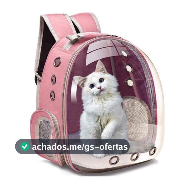 Mochila Pet Cães E Gatos Visão Panorâmica Em Acrílico