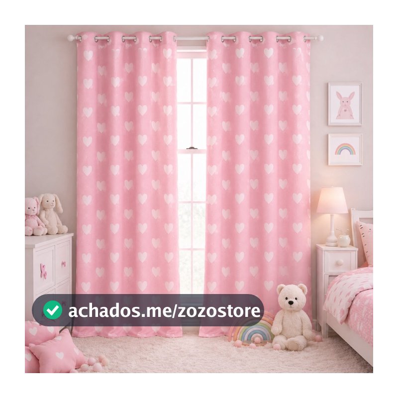 Cortina Laços 4,00 x 2,50 Decoração Infantil Quarto Luxo