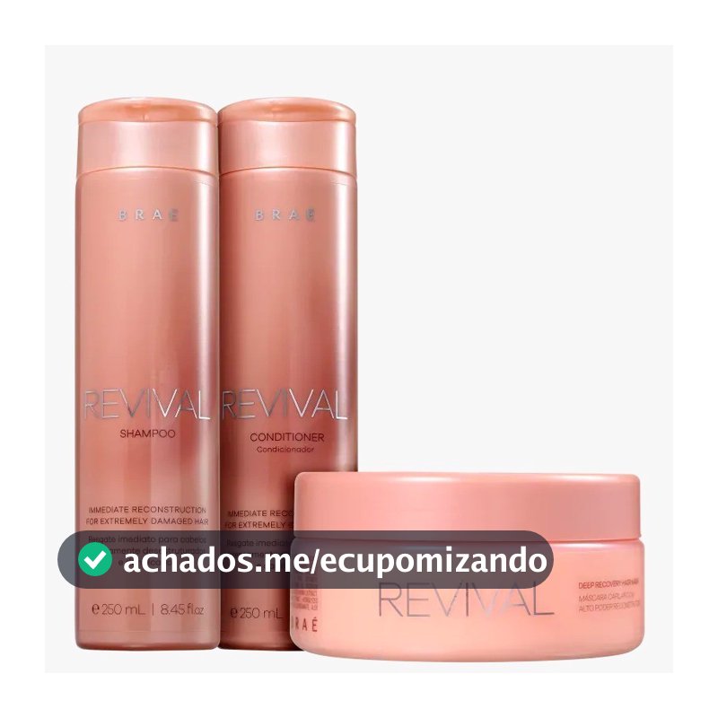 Kit Braé Revival Shampoo + Condicionador + Máscara