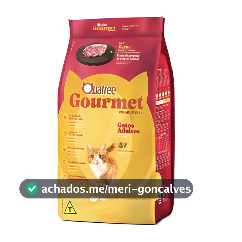 Ração Quatree 10kg Para Gatos Adultos Sabor Carne