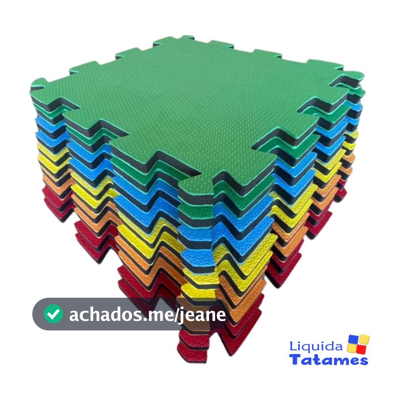 Kit 10 Tatame - EVA Colorido Econômico - 50x50X2 cm.