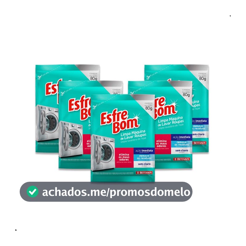 Kit Limpa Máquina de Lavar Roupas EsfreBom 5 Unidades