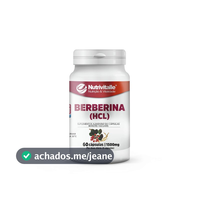 BERBERINA HCL 1500MG 60 CAPS NUTRIVITALLE