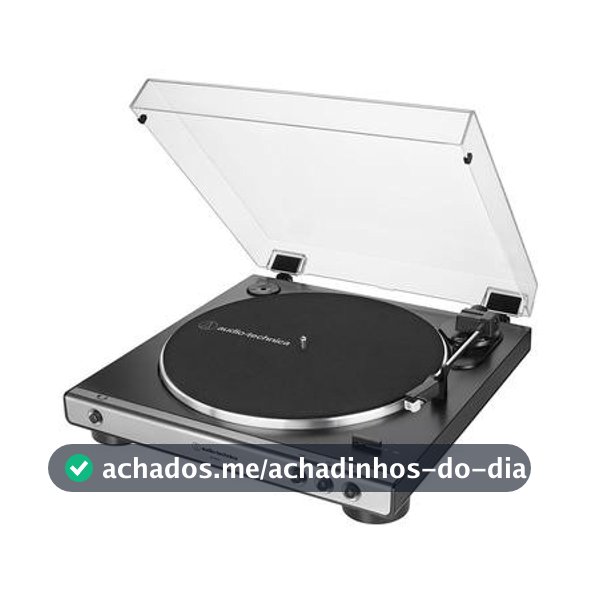 Toca Discos Audio -Technica Acionamento por Correia Plug  Preto AT-LP60X-BK-C