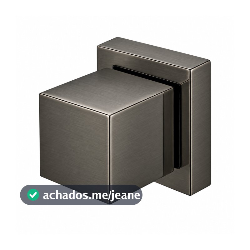 Acabamento para Registro Quadrado Banheiro de Metal Padrão Deca 1/2 ou 3/4 Ônix Escovado Resistente