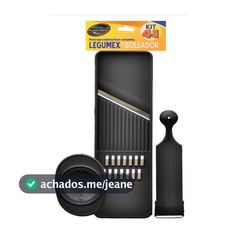 Kit Legumex + Boleador Preto Blister Para Cortar e Modelar Legumes e Frutas na Cozinha