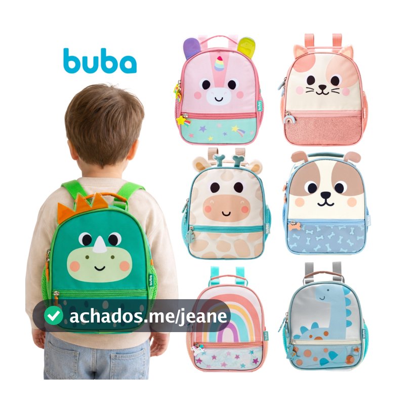 Lancheira Térmica Infantil Escolar Grande Buba Lancheira Infantil Menino Bebe Passeio Unicórnio Dinossauro Lancheira