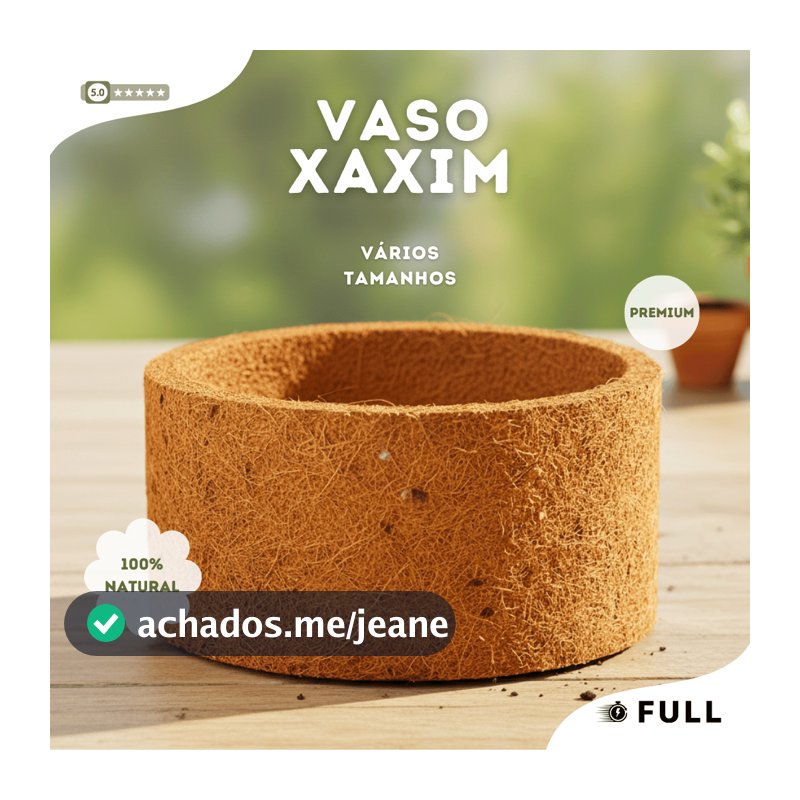 Vaso de Xaxim de Fibra de Coco para Plantas, Orquídeas, Samambaias, Jardins e Vasos Suspensos