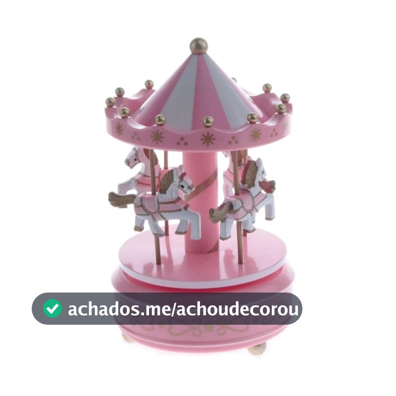 Carrossel Musical Caixa De Música Cavalinhos Bebê Quarto