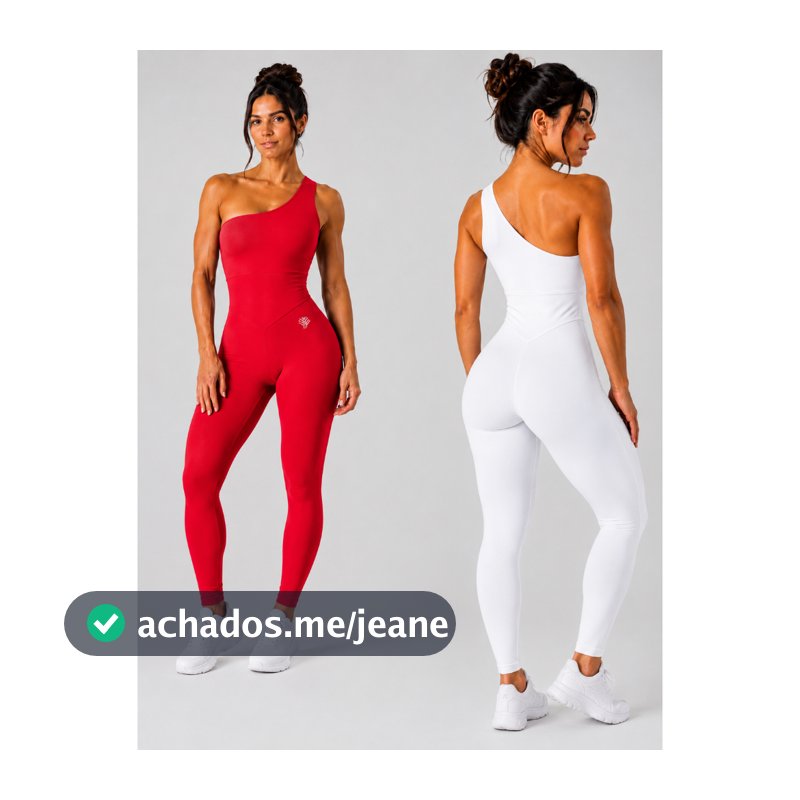Macacão Feminino Longo Uma Alça  Zero Transparência Compressão Alta Elasticidade Academia
