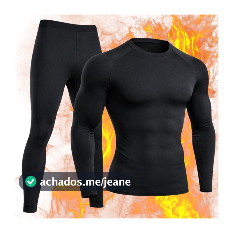 Conjunto Segunda Pele Camisa Calça Térmica Inverno Frio Masculino e Feminino