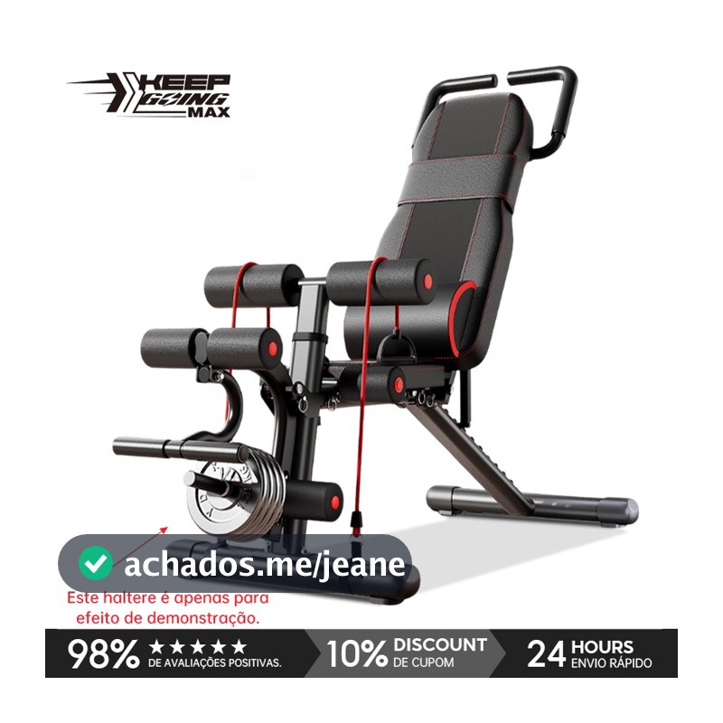 KEEP Banco Supino Ajustável Multifuncional para Musculação Academia