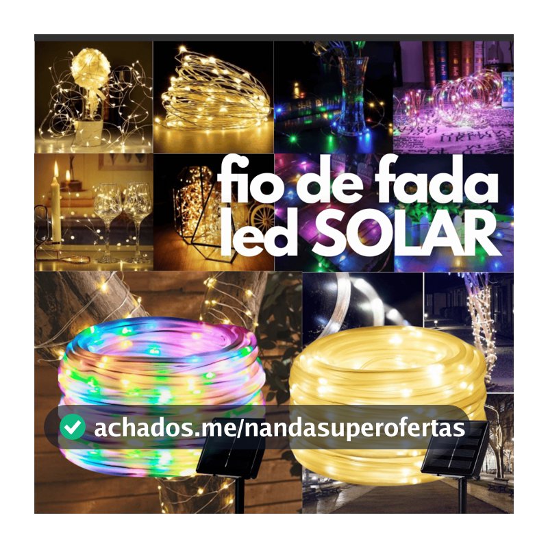 Luz Natal Pisca 50m 30m 20m 10m Placa Solar Led Mangueira Fio Fada 8 Funções RGB Branco-quente