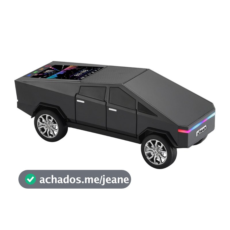 Caixa de Som Bluetooth Tesla Carro Acústica Potente Portátil Recarregável Som Rádio Compacta Alto Falante