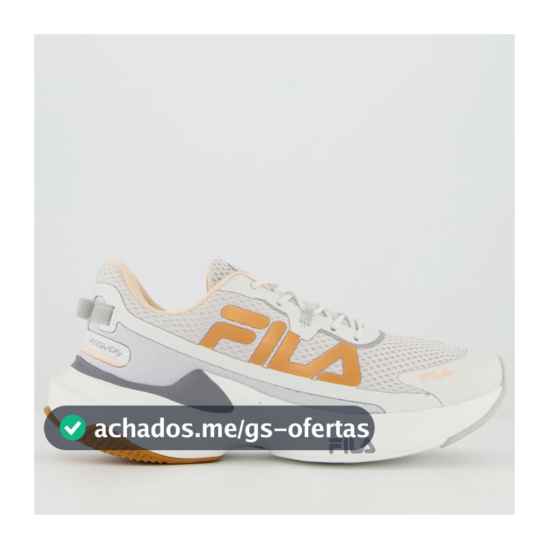 Tênis Fila Recovery Feminino Branco e Salmão
