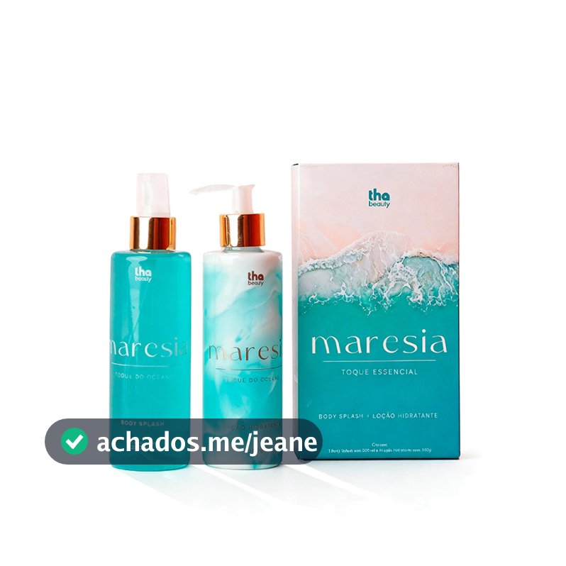 Kit Maresia ThaBeauty Body Splash + Loção Hidratante Fragrância Refrescante Premium Alta Fixação