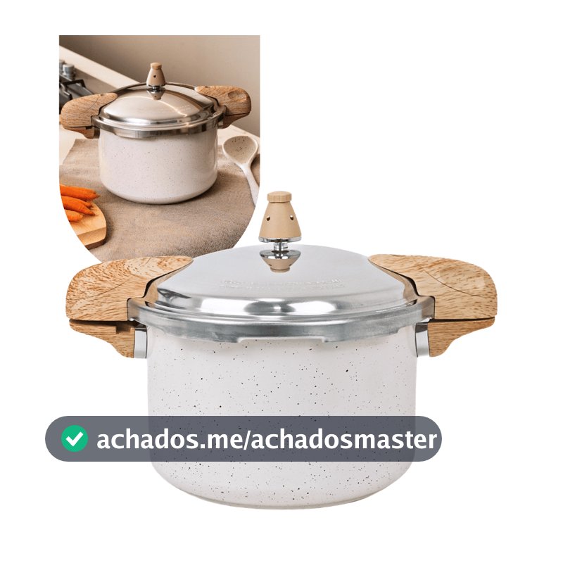 Panela de Pressão Brinox 5,4L Pressure Ceramic Life Indução Cor Vanilla