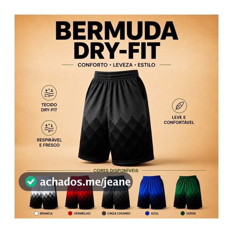 Bermuda Dry fit Shorts Futebol Corrida Masculino Calção Leve Esportes Academia Treino Verão Promoção