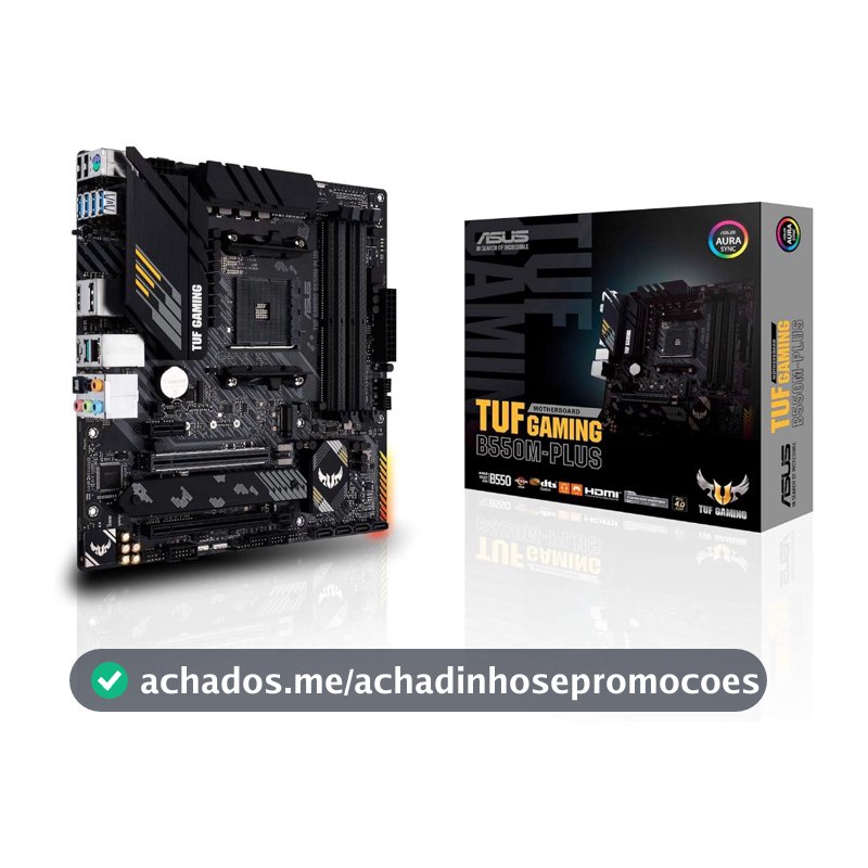 Placa Mãe ASUS AMD Am4 B550M-Plus Tuf Gaming 4x DDR4 M-ATX