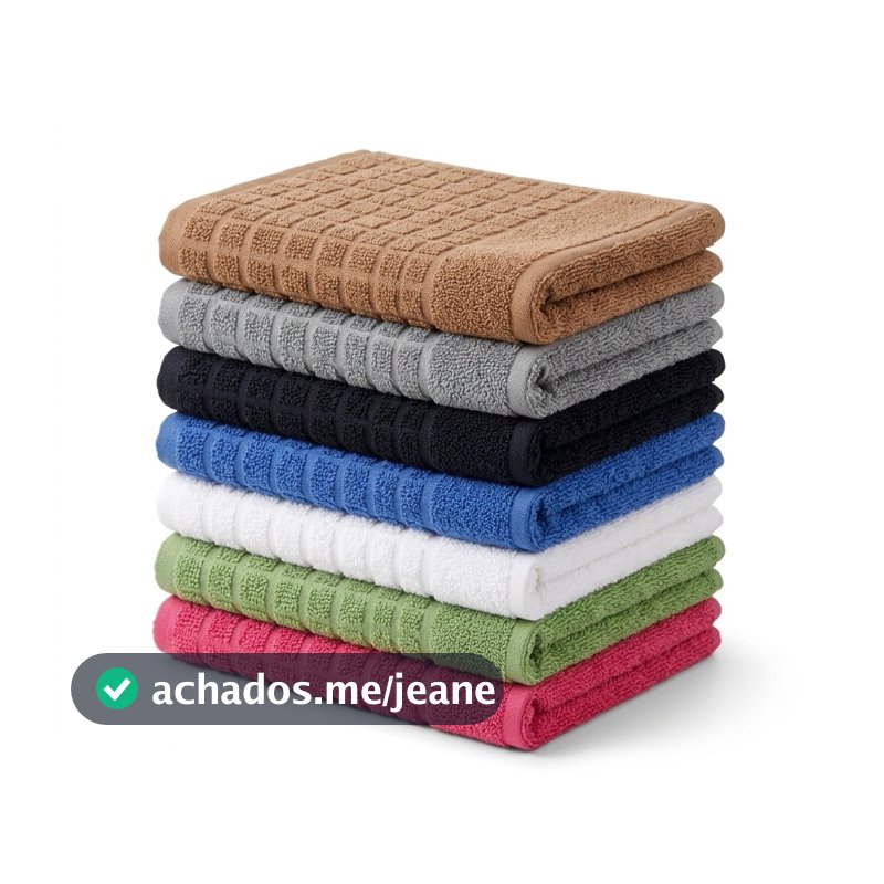 Kit 10 Toalhas De Piso Para Banheiro Rápida Absorção 45x70cm 100% Algodão Tapete De Pé Macio