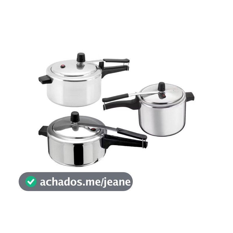 KIT Panela de Pressão ASJ KIT 1UN PANELA POL 3,0LTS + 1UN PANELA POL 2,5LTS+ 1UN PANELA POL 4,5LTS