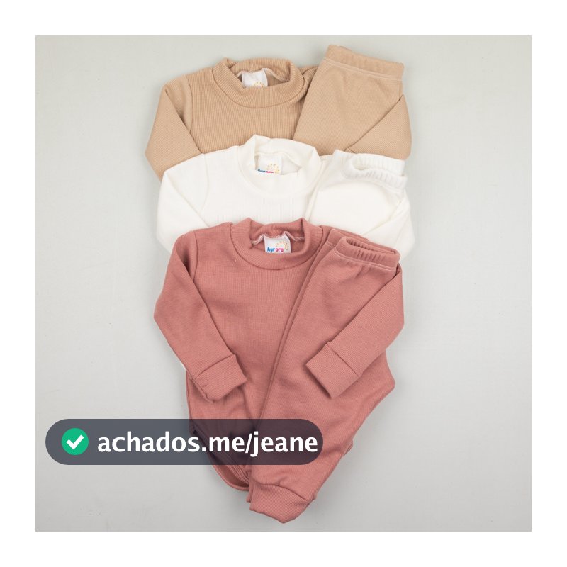 Conjunto Body Canelado Térmico Inverno Unissex