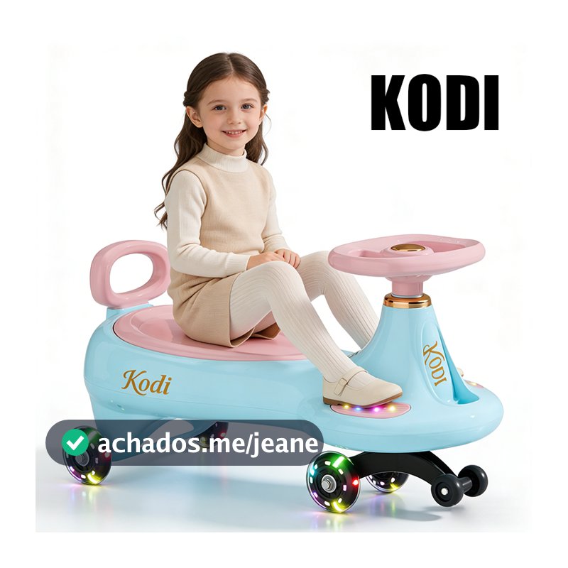 Carrinho Rolimã 360° Infantil com LED, Música, Volante e Suporte a 100kg - P23