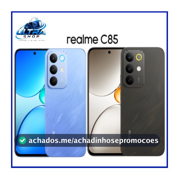 Celular Smartphone Realme C85 4G 256GB 8GB RAM Dual SIM Tela 6,8" Bateria Titan 7000mAh