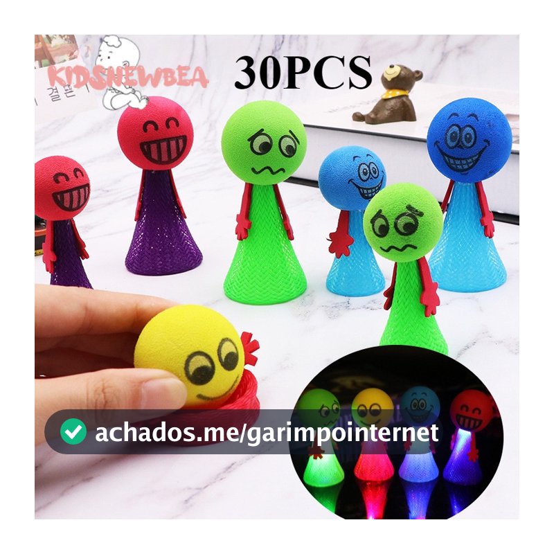 30pcs KidsNewbea Brinquedo Luminosas Saltitantes Homem Elfo Crianças Presente de Festa de Aniversário
