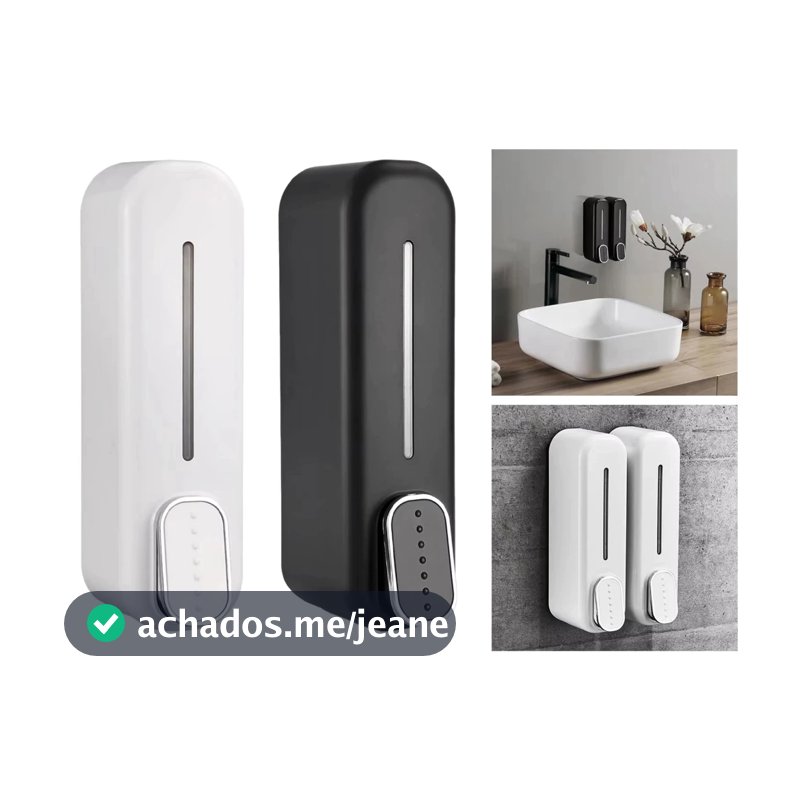 Dispenser Sabonete Sabão Líquido Porta Saboneteira De Parede Banheiro Suporte Dispensador Álcool Gel