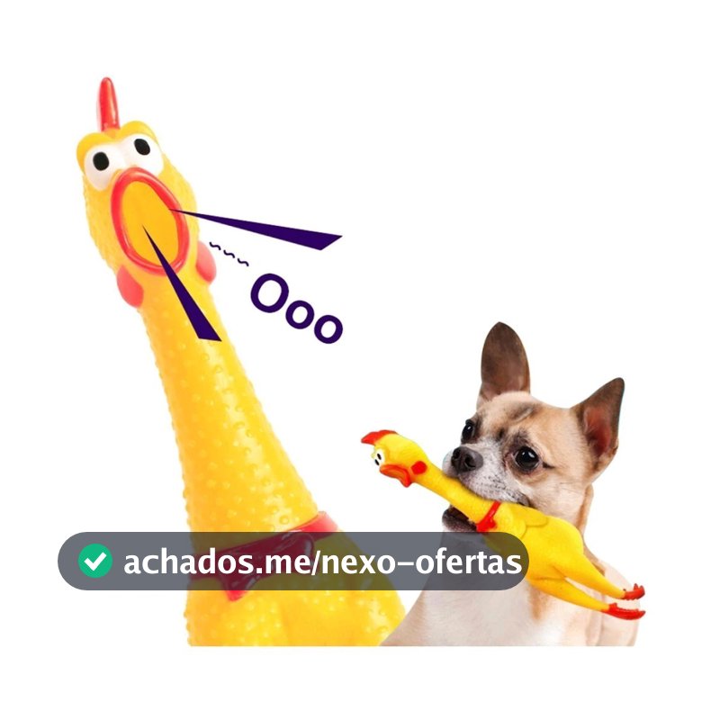Mordedor Frango Com Barulho Tamanho 30Cm - Diversão e Brincar Pet para Cachorros e Gatos Apertar e fazer Barulho