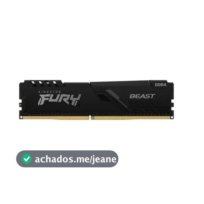Memória DDR4 8GB 3200MHz Kingston FURY BEAST KF432C16BB/8