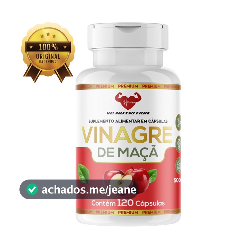 Vinagre de maça em Pó - 120 capsulas - 500mg