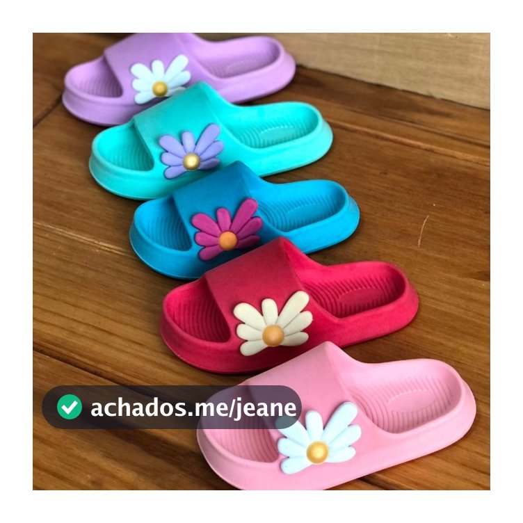 Chinelo Nuvem Infantil Menina Margarida Slide Super Macio Resistente Leve Confortável Antiderrapante