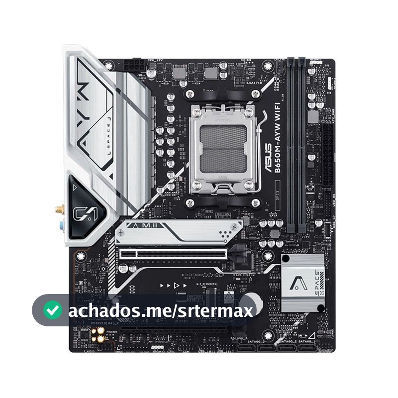 Placa Mãe  Asus B650M-AYW WiFi, DDR5, Socket AMD AM5, M-ATX, Chipset AMD B650 - B650M-AYW-WIFI