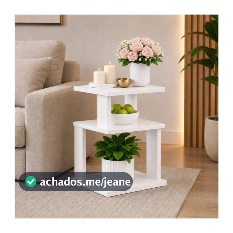 Mesa Lateral E Canto De Sofá Mesinha Apoio Aparador Sala Cabeceira Quarto Moderno Luxo ENVIOS FULL