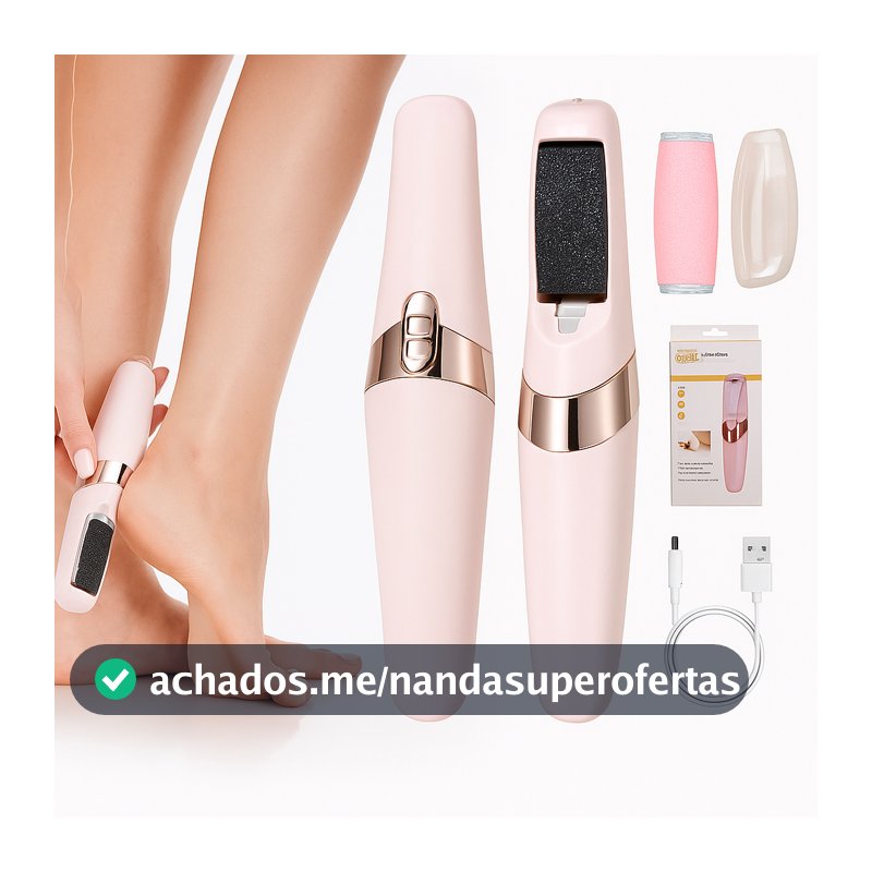 Lixa Esfoliadora Elétrica de Pés Tira Calos Portátil USB Pedicure Rápido Indolor Para Pés Lisos